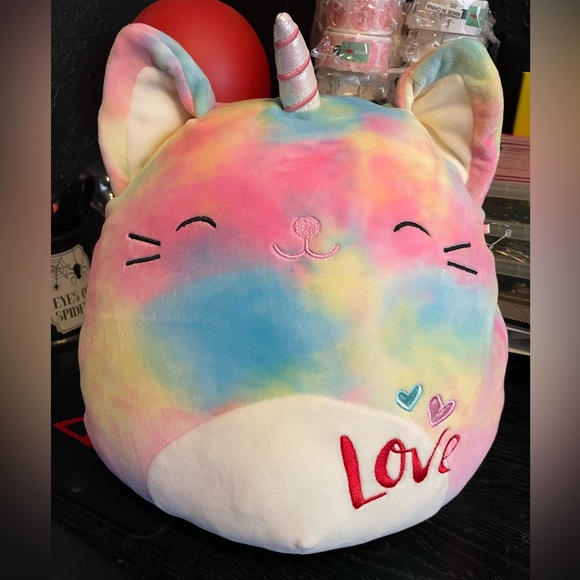 Squishmallow Cali the Caticorn Pink Tie dye Squishmallow 14” - Picture 1 of 8